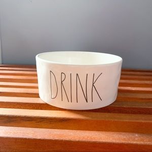 Rae Dunn Large DRINK Pet Dish Bowl
